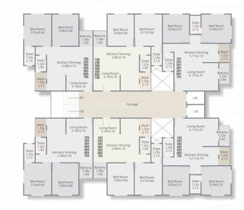 Project Image of 577.38 - 635.72 Sq.ft 2 BHK Apartment for buy in Nirman Zillion Sparsh