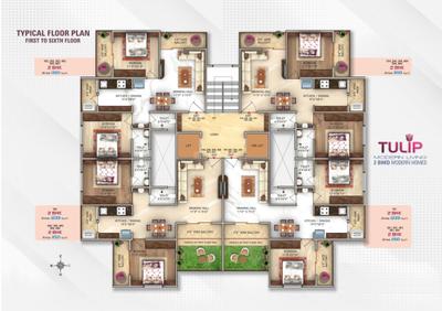 Project Image of 1100.0 - 1239.0 Sq.ft 2 BHK Apartment for buy in Sahara Tulip