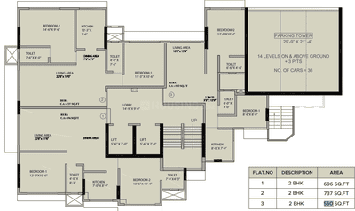 Project Image of 740 Sq.ft 2 BHK Apartment / Flat for sale in Andheri West for Rs. 25000000