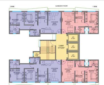 Project Image of 449.0 - 652.0 Sq.ft 1 BHK Apartment for buy in Crescent Sky Heights Phase II Wing D And E