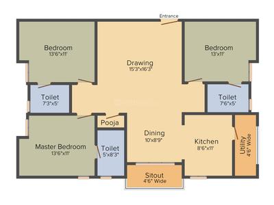Project Image of 1270.0 - 1770.0 Sq.ft 2 BHK Apartment for buy in Value Valueprop Prime Vivanne
