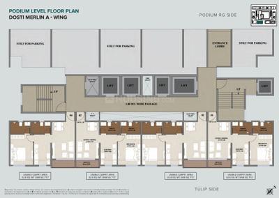 Project Image of 0.0 - 322.0 Sq.ft 1 BHK Apartment for buy in Dosti Nest