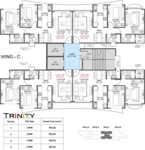 Project Image of 585.56 - 986.41 Sq.ft 2 BHK Apartment for buy in GHP Trinity