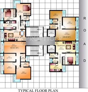 Project Image of 680.0 - 975.0 Sq.ft 1 BHK Apartment for buy in Happy Home Bismilla Tower