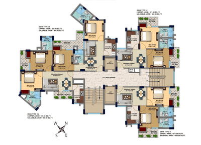 Project Image of 570.0 - 778.7 Sq.ft 2 BHK Apartment for buy in Viraj BBD Green City Lotus Court