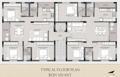Project Image of 1543.0 - 1630.0 Sq.ft 3 BHK Apartment for buy in Aswin Bon Vivant