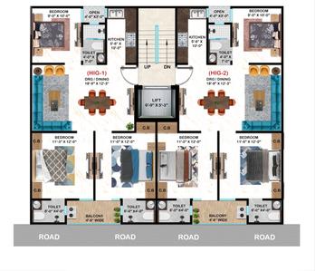 JMD Tower 110 Tower 110 Cluster Plan from 1st to 5th Floor 1