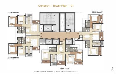 Project Image of 611.72 - 1571.22 Sq.ft 2 BHK Apartment for buy in Runwal The Central Park Phase I