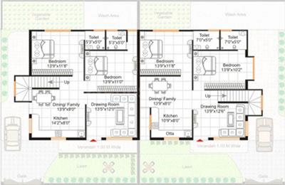 Project Image of 0.0 - 2300.0 Sq.ft 4 BHK Villa for buy in Gangwani Lavender Twin Bungalow