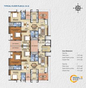 Project Image of 2074.0 - 2149.0 Sq.ft 3 BHK Apartment for buy in Radiance Maraikayar Manor