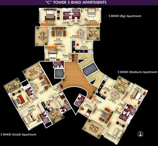 Project Image of 1900 Sq.ft 3 BHK Apartment / Flat for sale in Undri for Rs. 12500000