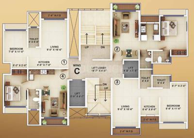 Project Image of 265.65 - 322.49 Sq.ft 1 BHK Apartment for buy in Harsh Trinity Oasis
