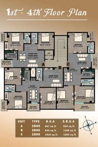 Project Image of 834.0 - 1263.0 Sq.ft 2 BHK Apartment for buy in Uma Snehalata Enclave