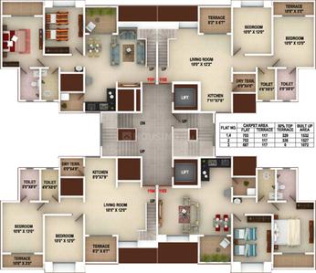 Project Image of 801 Sq.ft 2 BHK Apartment / Flat for sale in Kondhwa for Rs. 6400000