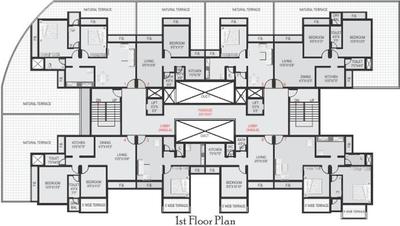 Project Image of 302.0 - 469.0 Sq.ft 1 BHK Apartment for buy in Bathija Tulsa Namdev Residency Apartment