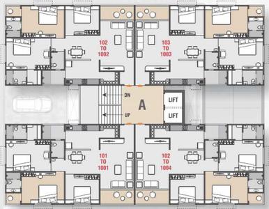 Project Image of 2250.0 - 2610.0 Sq.ft 3 BHK Apartment for buy in Radhe Heights