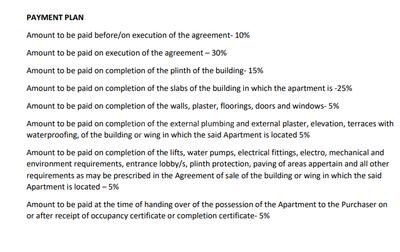Shree Mansion Payment Plan and Price list 1