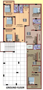 Project Image of 562.0 - 1000.0 Sq.ft 1 BHK Apartment for buy in Gitanjali Apartment