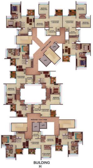 Amit Colori Phase II H and I Building Images for Cluster Plan of Amit Colori Phase II H and I Building 1