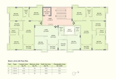 Project Image of 834.0 - 1258.0 Sq.ft 2 BHK Apartment for buy in Ambika Icon 2
