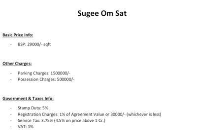 Project Image of 855.0 - 984.0 Sq.ft 1 BHK Apartment for buy in Sugee Om Sat