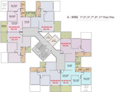 Project Image of 424.0 - 597.0 Sq.ft 1 BHK Apartment for buy in Shree Dharamaraj Raajlaxmi Greens A And B