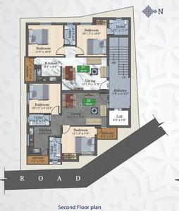 Project Image of 855.0 - 861.0 Sq.ft 2 BHK Apartment for buy in Thansiya Elite Apartments