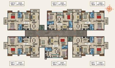 Project Image of 1005.0 - 1414.0 Sq.ft 2 BHK Apartment for buy in Rashi Shree Tower