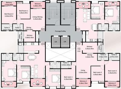 Project Image of 1050 Sq.ft 2 BHK Apartment / Flat for sale in Dhanori for Rs. 8800000