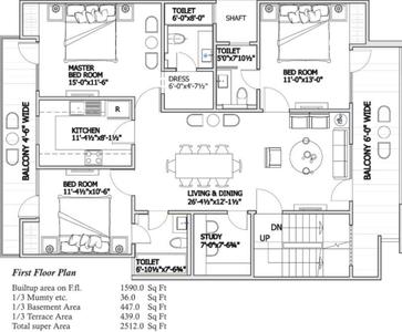 Project Image of 1590.0 - 2700.0 Sq.ft 3 BHK Apartment for buy in Wishfield The Carmine