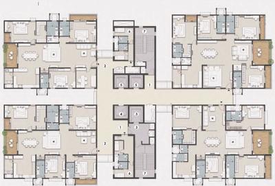 Project Image of 3765.0 - 4205.0 Sq.ft 4 BHK Apartment for buy in R ONE Diamond Towers