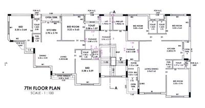 Param Height Height Cluster Plan for 7th Floor 2