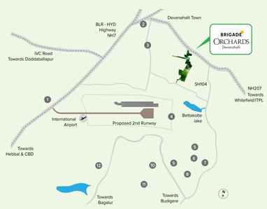 Project Image of 477.0 - 1144.54 Sq.ft 1 BHK Apartment for buy in Brigade Orchards Luxury Apartments