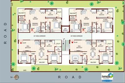 Project Image of 1121.0 - 1133.0 Sq.ft 2 BHK Apartment for buy in AV Meghana Residency