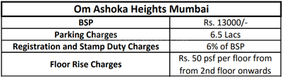 Project Image of 393.0 - 601.0 Sq.ft 1 BHK Apartment for buy in Om Ashoka Heights