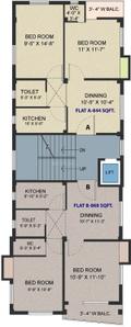 Project Image of 844.0 - 868.0 Sq.ft 2 BHK Apartment for buy in Pabitra Krishna Kunj
