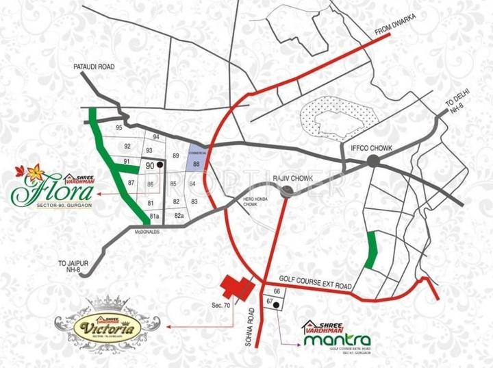 Shree Vardhman Mantra Q Tower Location Plan 1