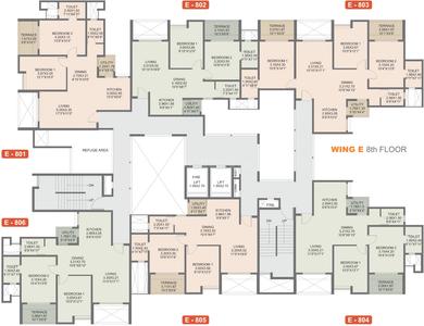 Project Image of 551.0 - 1019.0 Sq.ft 2 BHK Apartment for buy in Rohan Madhuban II Wings D E
