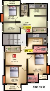 Project Image of 506.0 - 1090.0 Sq.ft 1 BHK Apartment for buy in VGK Blue Bell
