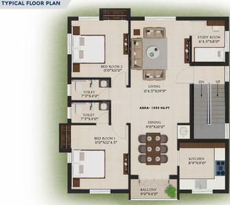 Project Image of 725.0 - 1235.0 Sq.ft 2 BHK Apartment for buy in SS Apartment