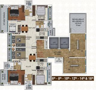 Project Image of 519.0 - 978.0 Sq.ft 2 BHK Apartment for buy in Star Siddhi Gloria