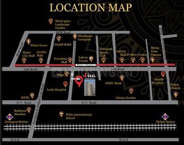 Project Image of 701.16 - 961.22 Sq.ft 2 BHK Apartment for buy in Romell Diva Phase II 17th To 20th Foor