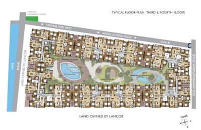 Project Image of 1150.0 - 1865.0 Sq.ft 3 BHK Apartment for buy in Lancor The Central Park Lake Front 