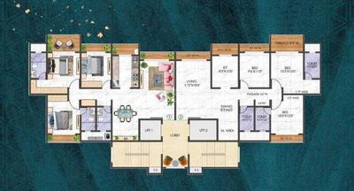 Project Image of 1705 Sq.ft 3 BHK Apartment / Flat for sale in Kalyan West for Rs. 17500000