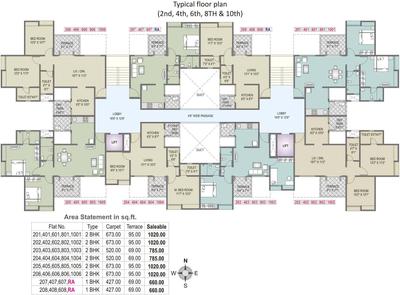 Project Image of 427.0 - 673.0 Sq.ft 1 BHK Apartment for buy in Choice Goodwill Valencia