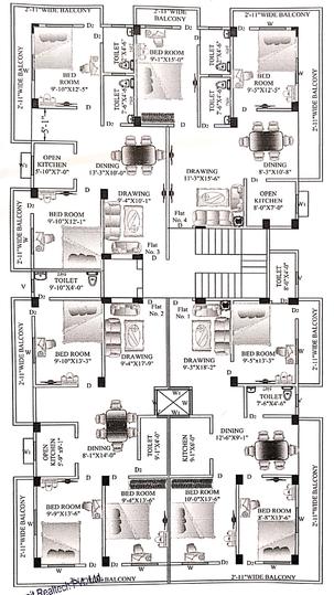 Harsharpit S K Tower S K Tower Cluster Plan for 1st Floor 1