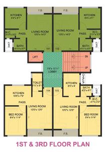 Project Image of 220.0 - 308.0 Sq.ft 1 RK Apartment for buy in Gold Golden Astha