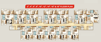 Project Image of 1853.0 - 2674.0 Sq.ft 3 BHK Apartment for buy in DS Skycity