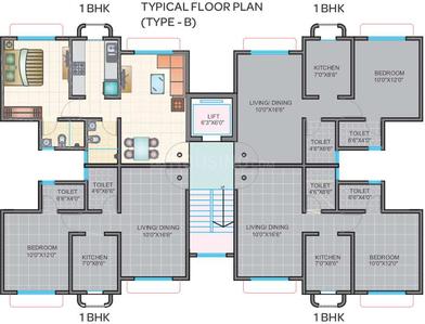 Project Image of 610.0 - 820.0 Sq.ft 1 BHK Apartment for buy in Ecohomes Greens