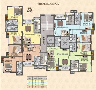 Project Image of 838.0 - 1156.0 Sq.ft 2 BHK Apartment for buy in Balaji